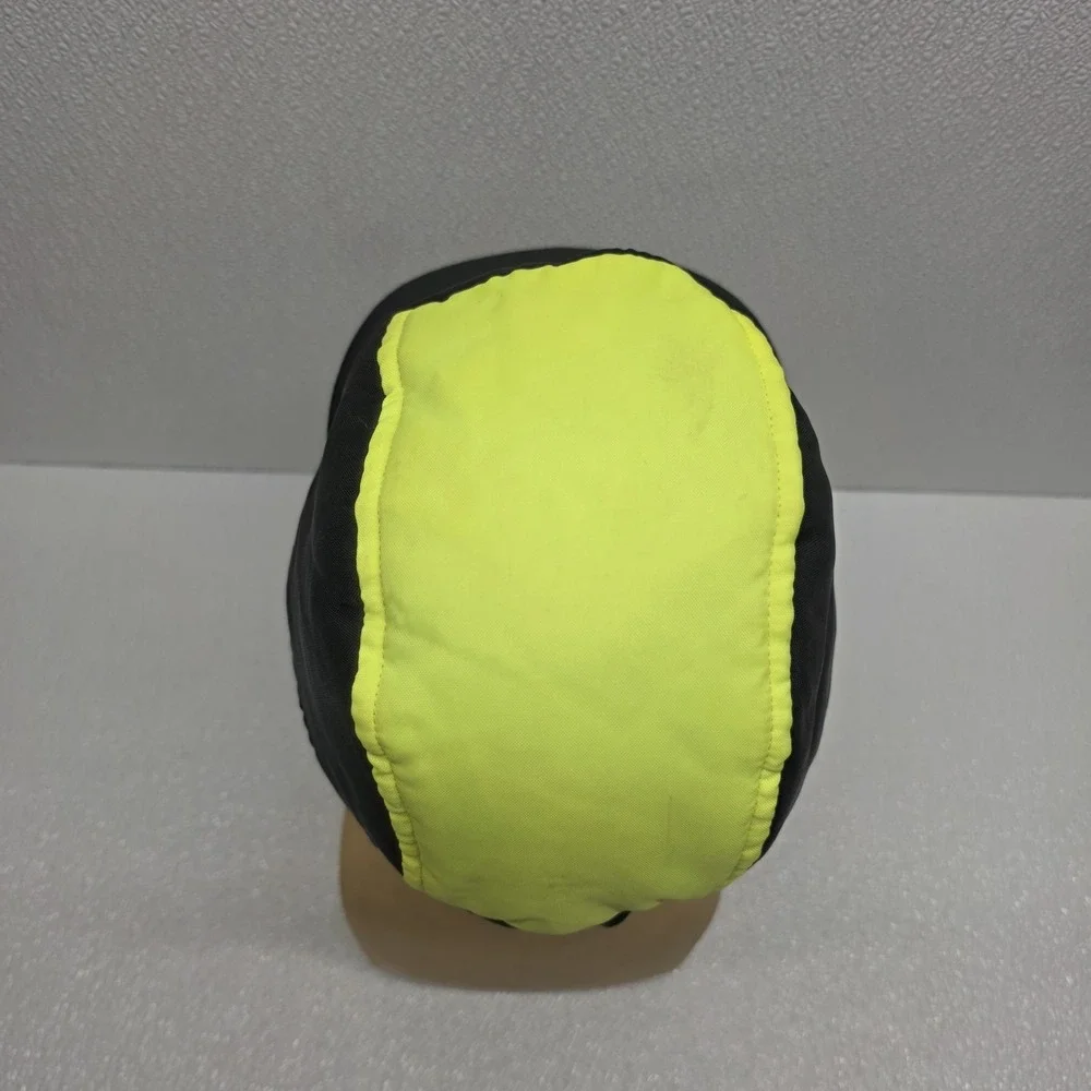 Vintage Obermeyer Junior Small Black & Yellow Nylon Ski Cap Winter Hat Ear Flaps